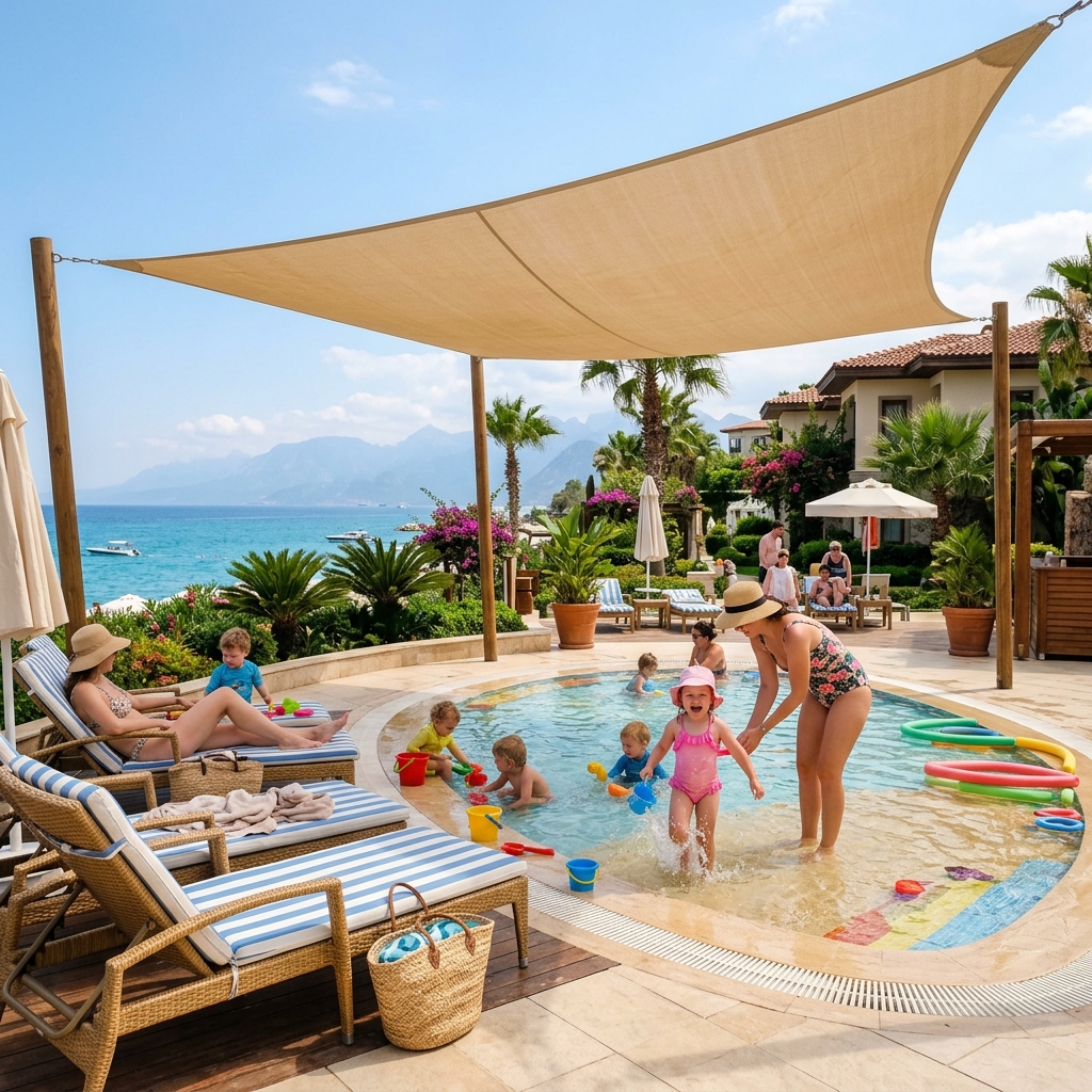 Familienpool als Symbolbild für Urlaub in Bodrum
